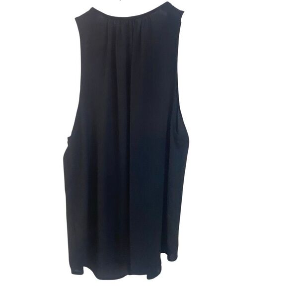 Lily White sleeveless black  colored rope draw strings vneck XL - Picture 5 of 6